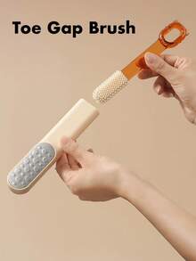 1 pieza Cepillo de acero inoxidable para pies, cepillo de doble cara con cerdas suaves de goma - Multicolor - Ver 6