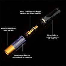 10-Piece Cigarette Holder Set - Suitable For Coarse, Medium And Fine Cigarettes, With Triple Filter System, Removable And Washable, With Sealing Ring, Durable Plastic Design - Unisex Reusable Smoking Accessories With Smooth Surface