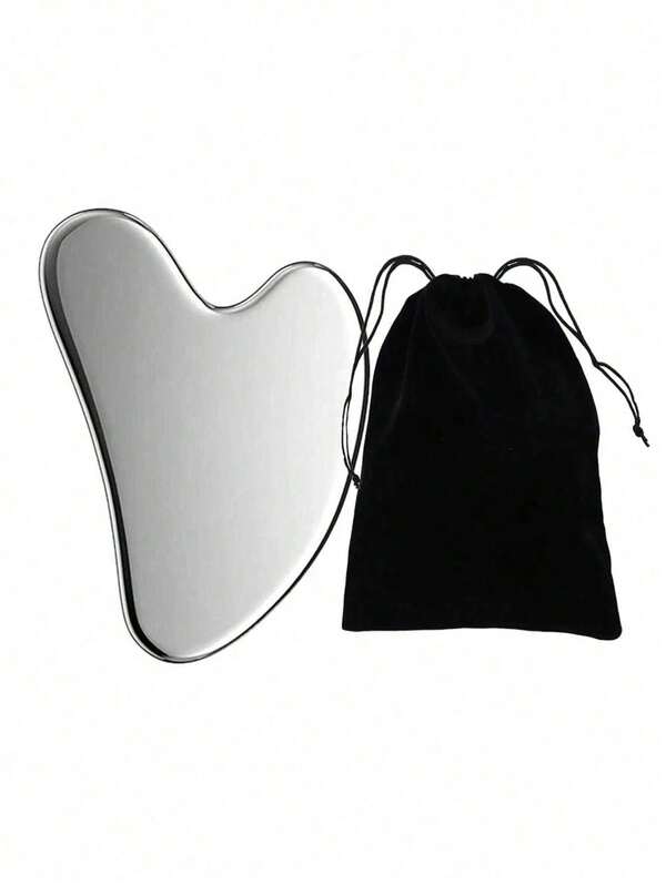 Stainless Steel Heart-Shaped Gua Tool For Facial Massage, Portable Muscle Relaxation Massage Board- Face Massage Tools - For Face Body Reduce Puffiness Guasha Tighten Skin Massage Guasha Beauty Tool For Body Eyes Neck Massager,Face Care