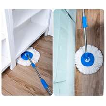 6 Pack Spin Mop Replacement Head For Hurricane 360° Spin Mop Systems, Microfiber Spin Mop Head, Round Shape Standard Universal Size Magic Mop Refill (White) - trắng - Xem 5