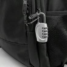 1pc 4 Digit Password Lock Zinc Alloy Password Padlock For Door Gym Drawer Zipper Luggage Trunk Cabinet Gift Code Resettable - Multicolor - View 9