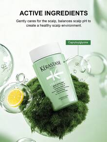 Kérastase Specifique Bain Divalent Shampoo 80ml - Ölkontrolle & Feuchtigkeit, Silikonfreie, für fettige Wurzeln & trockene Spitzen, Balanciert den Kopfhauttalg, nährt die Längen, Reisegröße - 80ml/2.7oz - Grün - Übersicht 2