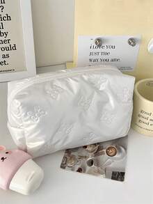 1 Túi đựng đồ trang điểm mini in nơ mini du lịch nhỏ gọn cho nữ Túi đựng son môi có khóa kéo Phong cách ngọt ngào đựng mỹ phẩm son môi trang sức khăn giấy băng vệ sinh có mặt dây chuyền - Nhiều màu - Xem 6