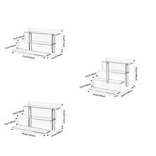 1pc Transparent Acrylic Cake/Cupcake Tiered Display Stand, Collectible Figurine Organizer, Cosmetic Shelf - Clear - View 2