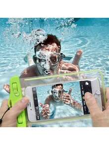 1pc Universal Waterproof Phone Pouch, Waterproof Phone Case, Compatible With IPhone 14/13/12/11 Pro Max/XS Plus, Fits Galaxy S22/S23 (Up To 7.0 Inches), 3D Phone Dry Bag, Suitable For Vacation, Compatible With IPhone And Other Phone Models - Multicolor - View 6