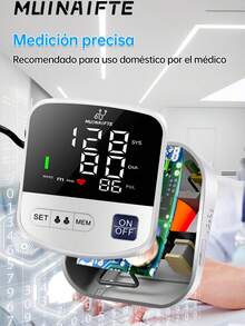Español Monitor Presion Arterial Digital Lcd Para Brazo Intellective Carga USB - Blanco - Ver 6