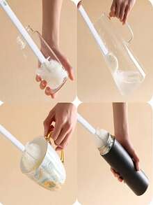 10-Piece Multi-Functional Cleaning Brush Set, No Dead Angle Cup Brush Suitable For Water Cups, Kettles, Teapots, Cups, And Blender Cleaning Brush. Multi-Functional Long-Handled Silicone Cup And Bottle Brush.