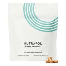 Nutrafol Women's Balance Hair Growth Supplements, Ages 45 And Up, Clinically Proven For Visibly Thicker Hair And Scalp Coverage In 3-6 Months, Dermatologist Recommended - 1 Month Supply Refill Pouch - 1 - 查看 1