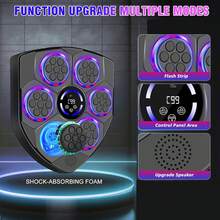 9-Mode Bluetooth Smart Music Boxing Machine, Adjustable Speed, Comes With Boxing Gloves, Hit Counter, Wall-Mounted Electronic Boxing Trainer For Home Gym Workout - Multicolor - View 3