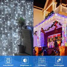 240LED 88Ft Connectable String Lights Indoor Outdoor Wire Warm White Lights Twinkle Fairy In With Timer Bedroom Classroom Wedding Tree Patio Decor - Cold White⇋Multicolor + 240LED - View 2