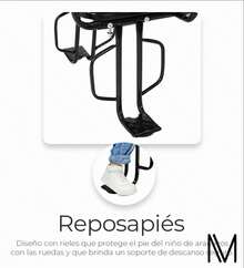 Silla asiento trasero ajustable porta niños para bicicleta asiento infantil bicicleta soporte trasero adaptador para niños ciclismo viaje bici asiento ajustable - Negro - Ver 4