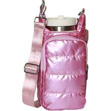 Water Bottle Holder With Strap, Hands-Free Crossbody Water Bottle Carrier Bag W/Phone Pocket - 玫紅色 - 查看 4