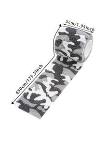3Rolls Elastic Bandage Tape With Camo Patterns, Self-Adhesive Stretchable Sports And Pet Wrap, Durable Non-Woven Fabric For Gym - Multicolor - View 3