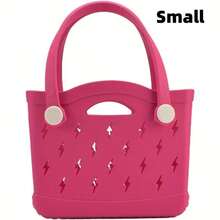 Hot Selling High-Quality Lightning Pattern EVA Material Unisex Large Capacity Tote Bag, Toilet Bag, Swimming Bag, Travel Organizer - 玫紅色 - 查看 9