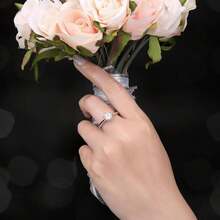 JewelryPalace Classic 0.5-2ct Round Cut Moissanite Solitaire Engagement Rings For Women, 14K White Yellow Rose Gold Plated 925 Sterling Silver Promise Ring, Simulated Diamond Anniversary Rings D-F VVS,SterlingSilver85 - SterlingSilver85 - 查看 6
