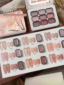 Jillradia 9-Colors New Popular Solid Gel Nail Gel Semi Permanent Nail Art Soaking UV LED Gel Christmas Manicure Gift Nail Salon DIY Manicure - 彩色 - 查看 4