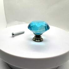 30mm Smooth Round Glass Cabinet Door Knobs/Pulls, Colorful Drawer Handles Suitable For Home, Cabinet, Drawers And Dresser, With Screws - Multicolor - View 34