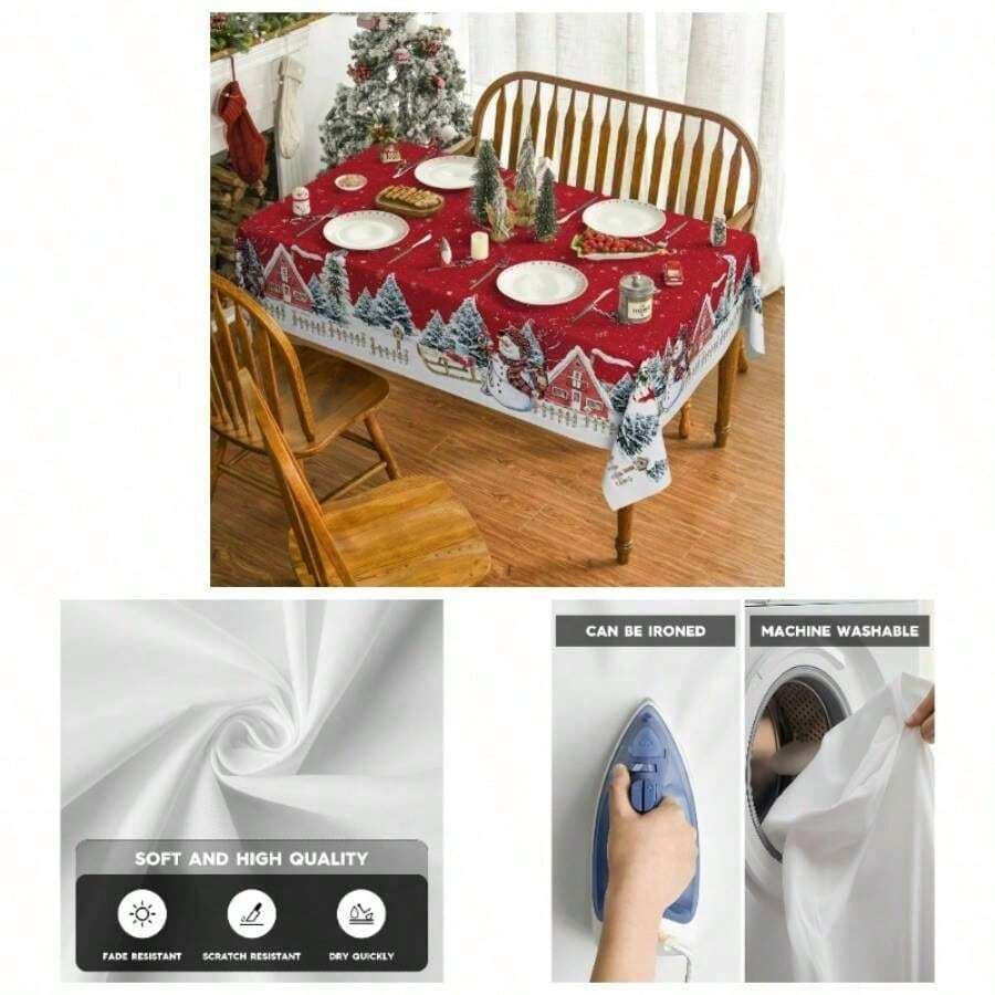 Kitchen Tablecloth - 132 x 178 cm (rectangulaire) + Rouge - Voir 1