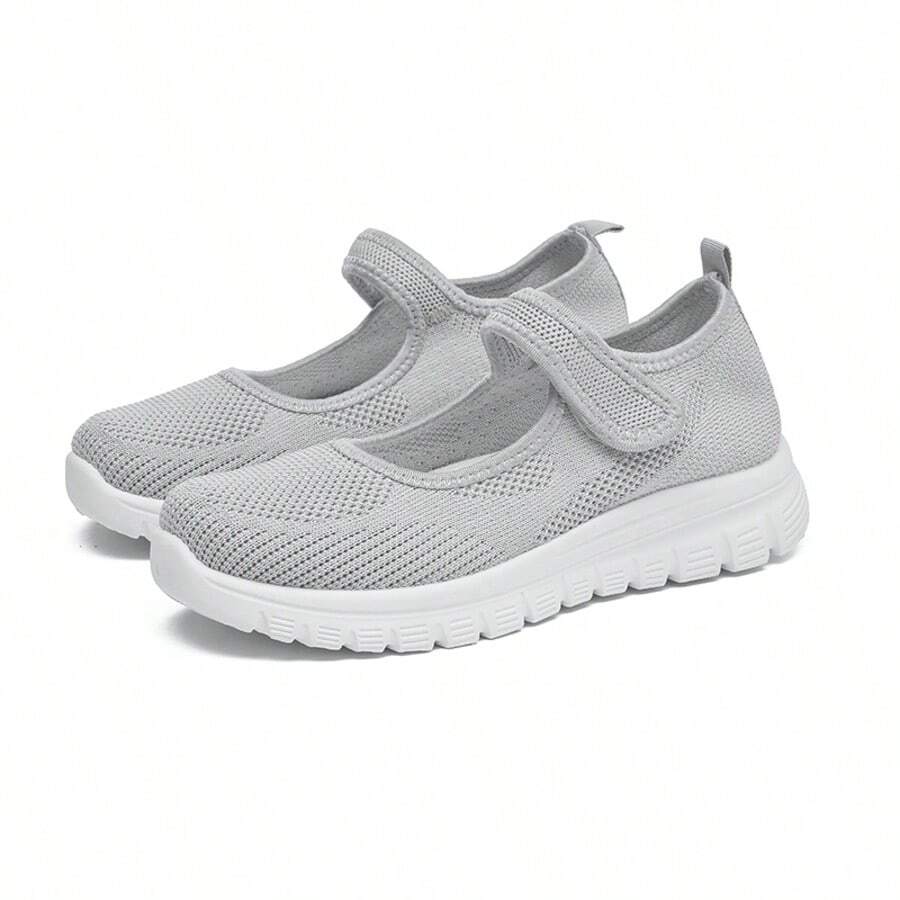 Meijile Women's Sock Tennis Shoes, Women's Slip-On And Lace-Free Sneakers, Comfortable Casual Shoes With Soft Sole 213 - 灰色的 - 查看 1