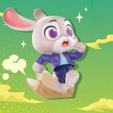 Miniso Zootopia Mystery Blind Box, 'The Great Chase' Series - Surprise Collectible Figure Of Nick Or Judy