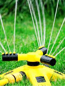 360° Rotating Automatic Lawn Sprinkler With Adjustable Arm, Ideal For Irrigation And Cooling Large Gardens And Yards