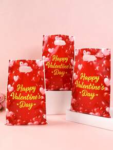 10/25/50 túi quà nhựa hình trái tim, thích hợp để trang trí Ngày Valentine, đựng kẹo, quà tặng đồ ăn nhẹ nhỏ, quà tặng tự làm cho đám cưới, trang trí nhà cửa, trang trí bàn làm việc, quà tặng tiệc Ngày Valentine, trang trí bao bì quà tặng tiệc Ngày Valentine - Trái tim ngày lễ tình nhân - Xem 9