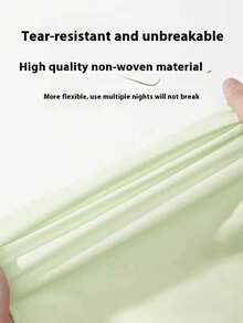 柔软一次性旅行枕套，非织物材质，可手洗，适用于酒店、美容院、旅行、户外露营，绿色、粉蓝色、白色可选。一次性枕套，加厚透气面料，适用于旅行、酒店、美容院和家庭使用。