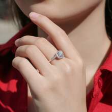 1pc Minimalist Luxury Fashion Versatile Adjustable Square Cubic Zirconia Ring, Suitable For Daily, Birthday, Holiday, Anniversary, Engagement, Wedding Gifts, Minimalist & Comfortable Unisex Fashion Jewelry - White - View 7