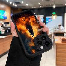 Funda para teléfono con diseño de calabaza brillante de bruja para Halloween. Protege contra golpes y caídas. Diseño artístico con impresión UV de alta calidad a un precio accesible. Compatible con teléfonos ,  17,  16 Pro Max,  15 Pro Max,  13 y  12. Un regalo perfecto para familiares, amigos, seres queridos, parejas y para Halloween. - Negro - Ver 2