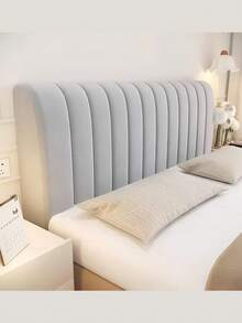1 Velvet Thickened Headboard Cover For Full Queen California King Bed, Quilted Headboard Cover Soft Dust Protective Cover For Bedroom Decoration, Washable, Long Protective Cover With Cushion, Fits King Size Bed, Elastic Filling, Elegant Double Bed, Single Bed, Suitable For Wooden Bed, Couples.