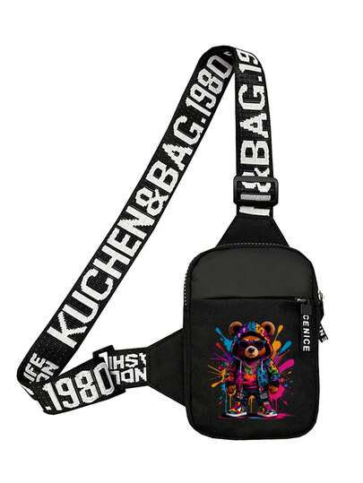 peach tree Bolsa cuadrada pequeña para hombre, bolsa de pecho, bolsa de mensajero, riñonera, bolsa de hombro, bolsa para correr, bolsa para correr de noche, bolsa de ciclismo, de unicolor a la moda, minimalista, con estampado de dibujos animados, graffiti, hip-hop, deportiva, de calle, de negocios, casual, de viaje, esencial para vacaciones, joven, bolsa cuadrada pequeña y con estilo, de nailon, con letra, para maestros, escuela, deportes, al aire libre, viaje, bolsa para teléfono