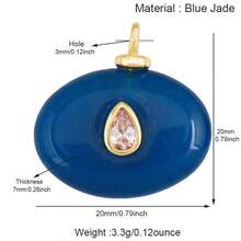 1 mặt dây chuyền đá tự nhiên hình giọt nước bằng đồng cổ điển, tự làm cho vòng tay, vòng cổ, hoa tai, dây điện thoại, phụ kiện trang sức - Nhiều màu - Xem 37