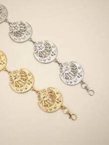 Bohemian Waist Chain Accessories, Moon & Star Metal Chain Waist Belt, Unique Personalized Sun Waist Chain, Versatile - Multicolor - View 3