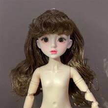 11.81 英寸可爱卡通动画脸毛绒娃娃 - 可拆卸关节、DIY 化妆、逼真的 3D 眼睛、可爱的 BJD 娃娃，适合生日、圣诞节、万圣节、新年礼物