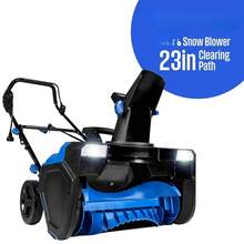 Open Box 23in Snow Blower - 25ft Throwing Distance, Heavy-Duty Snow Removal Tool For Driveways & Walkways, Powerful Snow Thrower For Winter Storms, Easy-To-Operate For Home Use - 藍色 - 查看 6