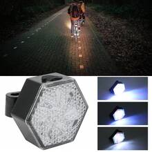 Luz Trasera de Bicicleta, Luces Traseras Led para Ciclismo Carretera Montaña, Luz trasera de bicicleta de advertencia - Negro - Ver 6