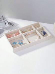 4/1 Hanging Hook Jewelry Display Tray, Large Capacity Jewelry Tray, Stackable Jewelry Display Tray, Autumn Travel Jewelry Tray, Velvet Necklace Jewelry Display Stand, Jewelry Box, Jewelry Storage Box, Desktop Organizer, Elegant Gift Box, Valentine's Day, Mother's Day, Wedding Anniversary, Home Jewelry Storage And Gift, Christmas Gift, Halloween Gift, Back To School Essential Gift, Women's Gift, Christmas Gift, Creative Women's Gift - Multicolor - View 17