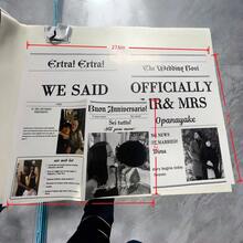 1 Customized Couple Anniversary Newspaper - Personalize With Photos And Text, Perfect For 1st Anniversary, Wedding, Long-Distance Relationship Gift - Multicolor - View 12