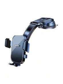 1 件全新车载出风口手机支架自动锁定吸盘支架用于导航兼容 、Android 手机，生日礼物，家人、朋友夏季汽车配件，车载手机支架 - 黑色鏡面 - 查看 3