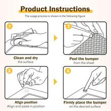 Silicone 100-Piece Cabinet Door Bumpers, Round, Diameter 1.27 Cm, Self-Adhesive Transparent Cabinet Door And Drawer Bumpers, Suitable For Kitchen Cabinets, Cutting Boards, Photo Frames - Multicolor - View 9