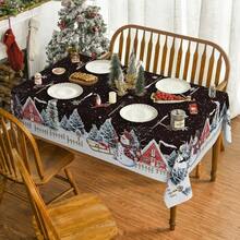Kitchen Tablecloth - 152.4 X 213.4 cm (Rectangular) + Black - View 3