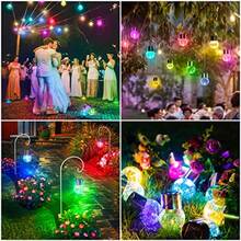 12-Pack Hanging Solar Lights Drative Cracked Glass Ball Light Multicolor Solar Powered Waterproof Globe Lighting For Garden Tree Outdoor Landscape Dration Ambient Evening Lighting Energy-Efficient -Friendly Illumination Easy Installation Weather-Resistant Design For Year-Round Use - Multicolor - View 6
