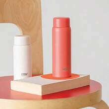 TYESO 1 Piece Mini Pocket Thermal Mug, Stainless Steel, Portable Travel Mug, Back To School, 200ml/7oz Stainless Steel Tea Cup, New Stylish Water Bottle, Mini Portable Car Cup - 紅色的 - 查看 9