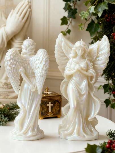 1pc Cute Angel Wings Silicone Mold – For DIY Candle/Plaster/Resin/Soap Crafts, Creative Gift For Valentine's Day/Mother's Day/Birthday/Spring, Suitable For Home Decor & Wax Making Supplies