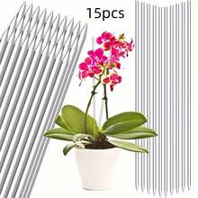 5/10支装，透明植物支架，花园支架，15.6英寸亚克力兰花支架，透明植物棒，盆栽植物支撑杆，用于支撑藤蔓植物直立生长 - 無色 - 查看 10