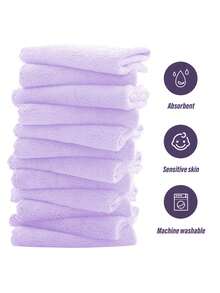 Ultra Soft Washcloths 3/6/12/24 Pack, Premium Microfiber Towel, Absorbent And Quick Drying Coral Velvet Washcloth, Multi-Purpose Wash Cloths For Bathroom, Hotel, And Gym - Purple - View 5