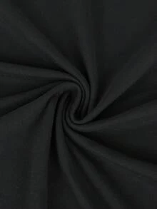 Camiseta de mujer de manga corta, cuello redondo, 100% algodón, holgada, de estilo casual y versátil con estampado moderno. - Negro-2 - Ver 6