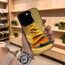 Cubierta de telefono con diseño de arbol dorado brillante para iPhone 14 Pro Max dorada con estampado de arbol navideño y textura de brillo aplicacion ideal para uso diario y ocasiones especiales Aplicable a los teléfonos de la serie Apple y Galaxy - Negro - Ver 4
