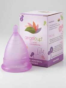 Copa Menstrual Lila Angelcup Silicón Médico Reutilizable Talla Chica o Grande Ecológica y Cómoda - lila - Ver 1