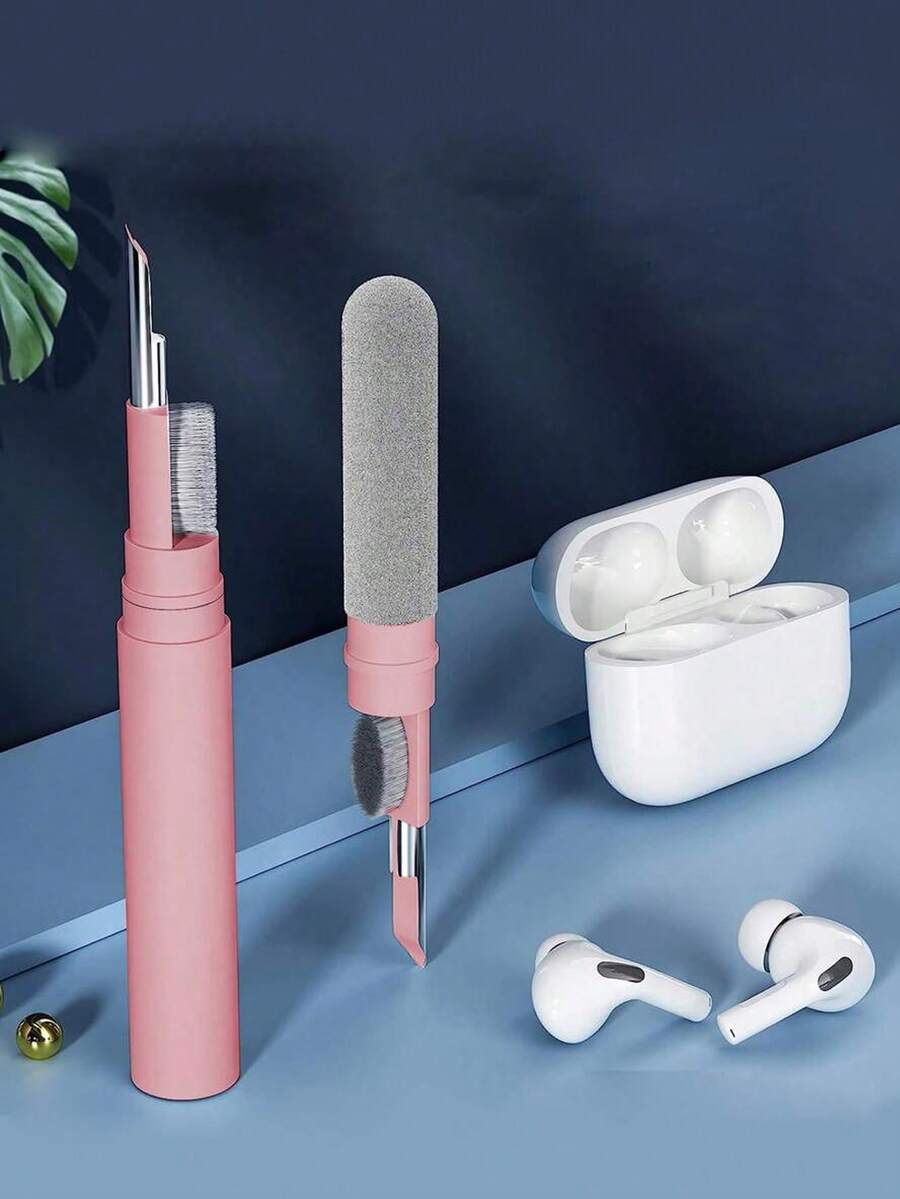 3-In-1 Wireless Earphone Cleaning Kit Includes A Multi-Functional Cleaning Pen, A Soft-Bristled Brush, And A Flocked Sponge To Remove Dust And Stubborn Stains. Suitable For Cleaning Bluetooth Earphone Cases, Mobile Phones, Cameras, And Other Devices, This Compact And Portable Tool Easily Fits In A Pocket Or Bag For Convenient Travel Or Everyday Use. - Multicolor - View 1
